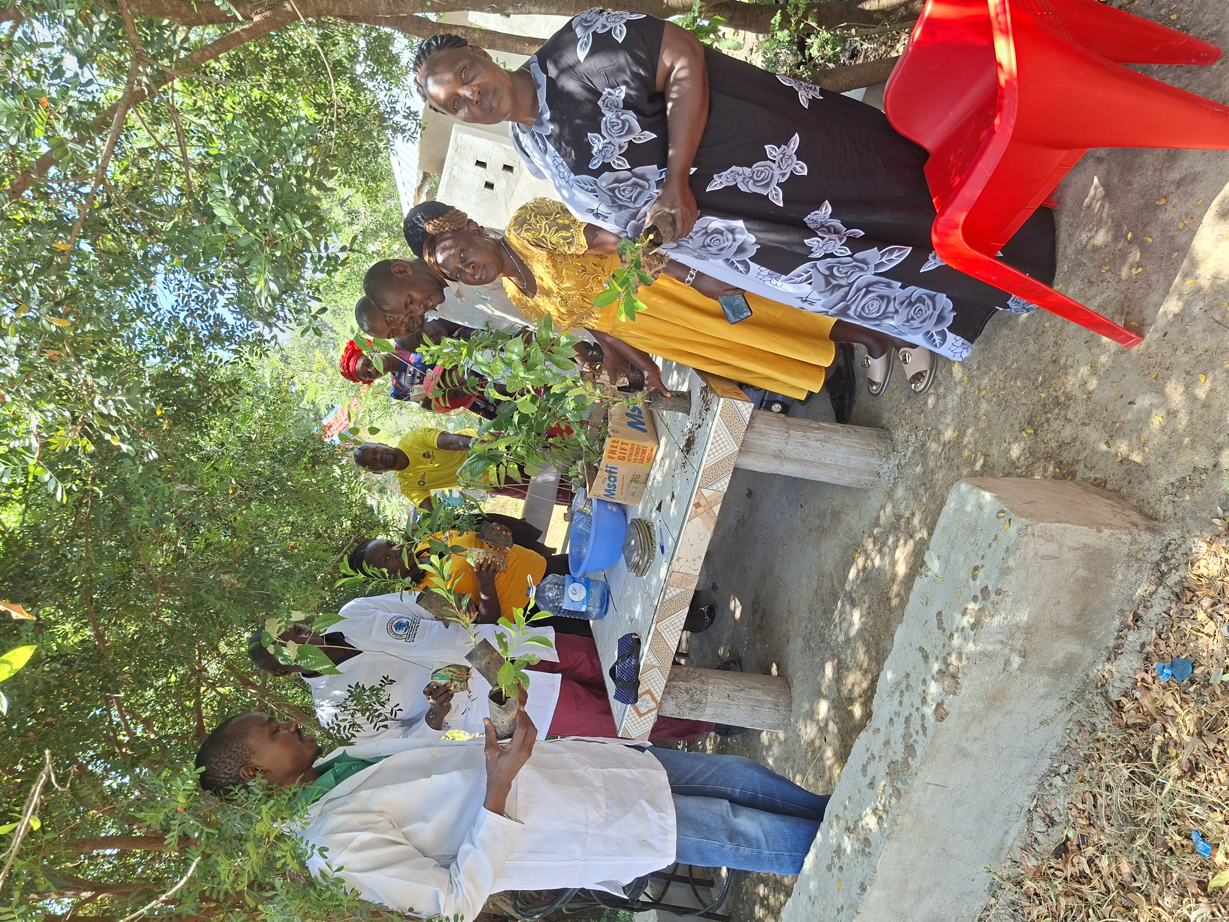 Fruit seedlings distributed to MEL team during the forum